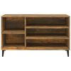 vidaXL Shoe Cabinet Smoked Oak 102x36x60 cm Engineered Wood
