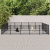vidaXL Outdoor Dog Kennel Steel 23.52 m&sup2;