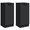 vidaXL Sideboards 2 pcs Black 30x30x70 cm Engineered Wood