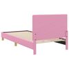 vidaXL Children's Bed Frame with Headboard Pink 90 x 190 cm Fabric
