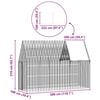 vidaXL Rabbit Cage Silver 300 x 100 x 210 cm Galvanised Steel