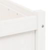 vidaXL Garden Planter White 50x50x50 cm Solid Wood Pine