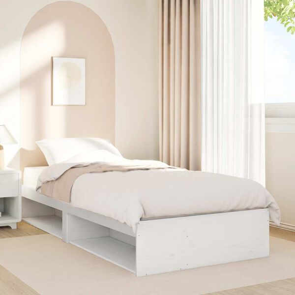 vidaXL Day Bed without Mattress White 80x200 cm Solid Wood Pine