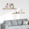 vidaXL Wall Shelf 2 pcs Brown 115 x 9 x 3 cm Engineered Wood