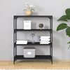vidaXL Book Cabinet Black 80x33x100 cm Engineered Wood and Steel