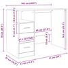 vidaXL Desk Old Wood 102x50x76 cm Engineered Wood
