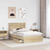 vidaXL Bed Frame with Drawer Sonoma Oak 120 x 200 cm Engineer Wood