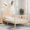 vidaXL Bed Frame without Mattress Single Solid Wood Pine