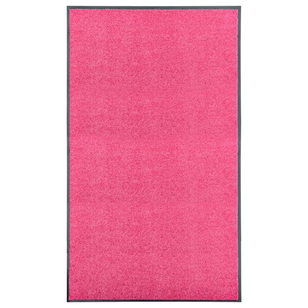 vidaXL Doormat Washable Pink 90x150 cm