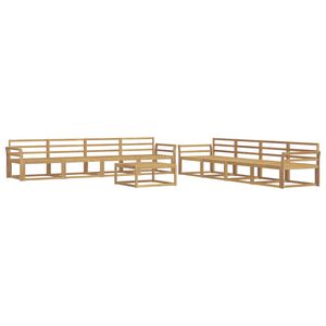 vidaXL Outdoor Sofa Set 9 pcs White 79 x 79 x 37 cm Solid Acacia Wood