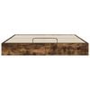vidaXL Ottoman Bed Frame Smoked Oak 203 x 180 x 25 cm Chipboard