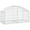 vidaXL Arched Gabion Basket 100x50x40/60 cm Galvanised Iron