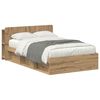 vidaXL Bed Frame with Storage Artisan Oak 120 x 190 cm Engineered Wood