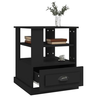 vidaXL Side Table Black 50x50x60 cm Engineered Wood