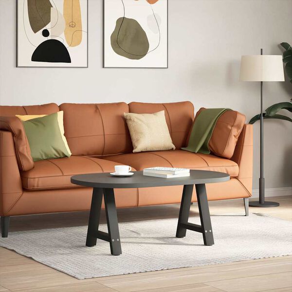 vidaXL Coffee Table Legs A-Shaped 2 pcs Black 50x(42-43) cm Steel