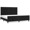 vidaXL Bed Frame without Mattress Black Velvet