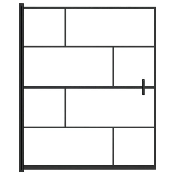 vidaXL Shower Enclosure ESG 116x140 cm Black