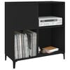 vidaXL Record Cabinet Black 84.5x38x89 cm Engineered Wood