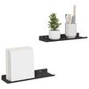 vidaXL Floating Shelf Wall-mounted 2 pcs Black 30 x 9 x 2.5 cm Steel