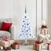 vidaXL Artificial Christmas Tree with Stand White 120 cm PVC and Steel