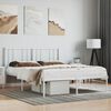 vidaXL Metal Bed Frame without Mattress with Headboard White 140x190cm