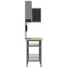 vidaXL Work Cabinet Set with Shelf with Storage 10 pcs Black and Grey