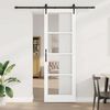 vidaXL Sliding Door White and Black 78 x 232 cm