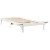 vidaXL Bed Frame White 75 x 190 cm Solid Pine Wood