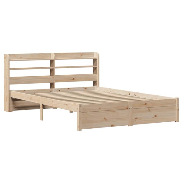 vidaXL Bed Frame with Headboard without Mattress 135x190 cm Double