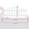 vidaXL Garden Fence 7 pcs Grey 170 x 115 cm Powder-Coated Steel