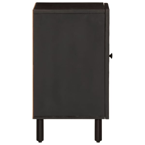 vidaXL Bathroom Cabinet Black 38x33x58 cm Solid Wood Mango