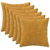 vidaXL Cushion Cover 6 pcs HEERLEN Yellow 35 x 35 cm Microfiber Fleece