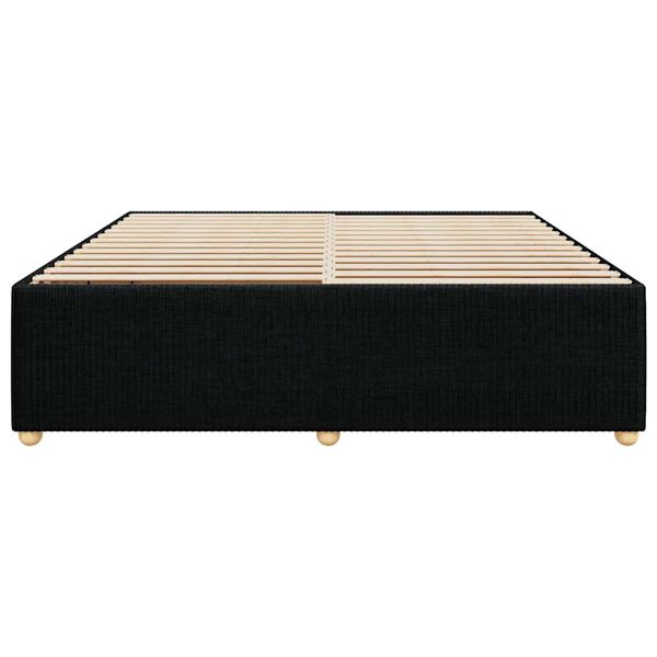 vidaXL Bed Frame without Mattress Black Super King Fabric