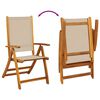 vidaXL Folding Garden Chairs 4 pcs Solid Wood Acacia and Textilene