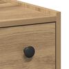 vidaXL Narrow Bathroom Cupboard with Wheels Artisian Oak Engineered Wood
