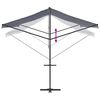 vidaXL Free Standing Awning Blue and White 600x300 cm Fabric and Steel