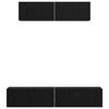 vidaXL TV Cabinet Set Wall-mounted 4 pcs Black Oak Engineered Wood