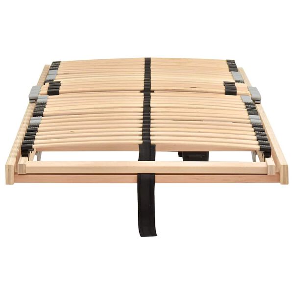 vidaXL Slatted Bed Base Brown 90 x 190 cm Solid Beech Wood