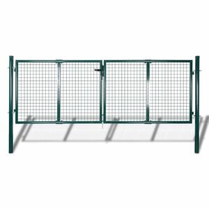 vidaXL Garden Mesh Gate Fence Door Wall Grille 300x75 cm