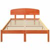 vidaXL Bed Frame with Headboard Wax Brown 120 x 190 cm Solid Pine Wood