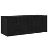 vidaXL TV Cabinet Set Wall-mounted 8 pcs Black Oak Engineered Wood