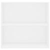 vidaXL 2-Tier Book Cabinet White 80x30x76.5 cm Engineered Wood