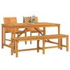 vidaXL Garden Dining Set 4 pcs Brown Solid Acacia Wood