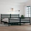 vidaXL Bed Frame without Mattress Solid Wood Pine 200x200 cm Black