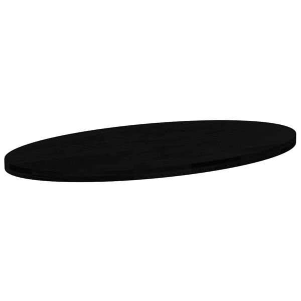 vidaXL Table Top Dark Brown 120x60x4 cm Solid Wood Oak Oval