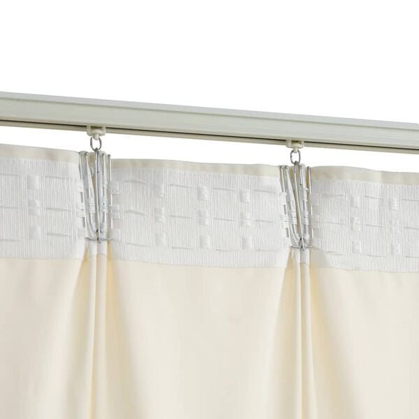 vidaXL Blackout Curtain with Hooks Velvet Cream 290x245 cm
