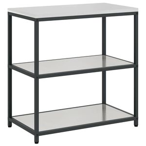 vidaXL Kitchen Storage with Shelf Silver 90 x 50 x 92 cm Steel