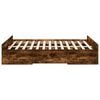 vidaXL Bed Frame with Drawers without Mattress Smoked Oak 120x190 cm Small Double