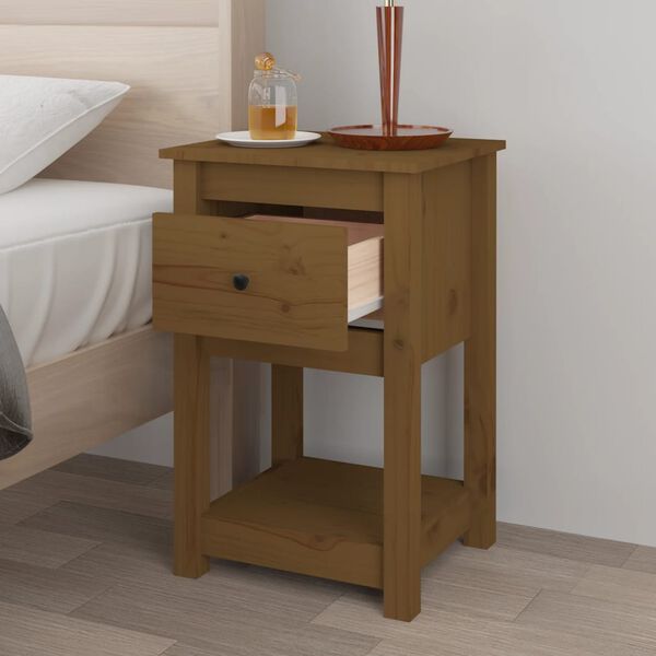 vidaXL Bedside Cabinets 2 pcs Honey Brown 40x35x61.5cm Solid Wood Pine