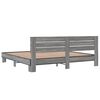 vidaXL Bed Frame without Mattress Grey Sonoma 200x200 cm